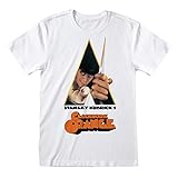 A Clockwork Orange Filmplakat Herren-T-Shirt Wei� 4XL | S-XXXXXL, 1970 Cult Classic Stanley Kubrick mit Rundhalsausschnitt Graphic Tee, Geburtstagsgeschenkidee für Männer, für Haus oder Gym