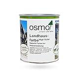 OSMO Landhausfarbe High Solid versch.Farben Wetterschutzfarbe Wasserabweisend 0,75 L (Anthrazitgrau 2716)