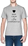 Keep Calm and Love Stippgrutze Grau Herren T-Shirt Größe S Grey Men's Tee Size S