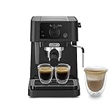 De'Longhi Stilosa EC 235.BK – traditionelle Espresso Siebträgermaschine, Espressomaschine mit manuellem Milchaufschäumer, für Espressopulver, 1 l Wassertank, schwarz