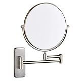 Badezimmer-Wandspiegel, 8 Zoll, doppelseitiger Vergrößerungsspiegel aus Messing, ausziehbare, um 360 ° schwenkbare Kosmetikspiegel