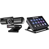 AverMedia Live Streamer CAM 513, Ultra Wide Angle 4K Webcam with Cover, Built-in Microphone & Elgato Stream Deck Live Content Creation Controller (mit personaliserbaren LCD-Tasten)