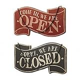 Come In, We Are Open / Sorry, We Are Closed Wooden Sign by Heaven Sends