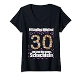Damen Club der alten Schachteln 30 Geburtstag 30. Ehrentag T-Shirt mit V-Ausschnitt