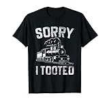 Retro-Bahnfahrer-Geschenk mit Aufschrift 'Sorry I Tooted' T-Shirt