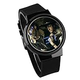 Armbanduhren,Touchscreen LED Uhr Film He Walking Dead Wasserdicht Leuchtende Elektronische Uhr DIY Kreative Geburtstagsgeschenk Schwarz