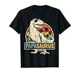 Herren Papasaurus TShirt | T-Rex Dinosaur Papa Vatertag Dinosaurier T-Shirt