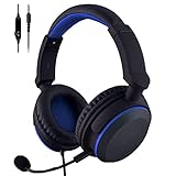 OONOL Headphones with Noise Cancelling Mic,Over Ear Bass Surround Sound Gaming Headset with Wire for Game,Online Class, Computer,Cell Phone,Call Center, Office,Skype,22 H Talk Time (Black)