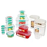 Sistema-Frischhaltedosen Set, 18 Vorratsdosen für Küche und Lebensmittel mit Deckeln, Lunchboxen, Lebensmittelbehälter, Vorratsdosen, Mikrowellen-Dampfgarer und mehr, BPA-frei