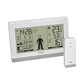 TFA Dostmann Digitale Wetterstation Weather Boy, 35.1159.02, Funk, mit Außensensor, Innen-und Außentemperatur, Mondphase, weiß, L 145x B 39 x H 97