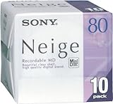 SONY MD80 Minidisc Neige 80 Min. 10 Pack