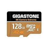 [5 Jahre kostenlose Datenwiederherstellung] Gigastone 4K Kamera Extreme 128GB MicroSDXC Speicherkarte und SD-Adapter, Kompatibel mit GoPro Switch, schwindigkeit 100 MB/s, A2 U3 V30 Micro SD Karte