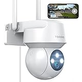 TOAIOHO 2K Überwachungskamera Aussen, Kamera Überwachung Aussen, Nachtsicht in Farbe, IP66 Wasserdicht, Zwei-Wege-Konversation, Motion Detection, Multi-User-Sharing, Alarmmeldung, Android/iOS