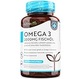 Omega 3 Kapseln hochdosiert 240-2000mg Fischöl Kapseln mit 660mg EPA & 440mg DHA pro Portion - Omega 3 Öl, Reines Fischöl aus nachhaltiger Fischerei - Geprüft/Zertifiziert in Deutschland - N