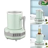 ZANLION Home Office Smart Semiconductor Refrigeration Drink Fast Cooling Cup,Quick Cooling Mug Electric Beverage Cooler Freezing Water Cup for Beer,Beverage (Green)