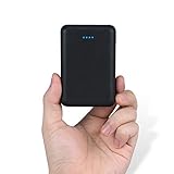 POSUGEAR 10000mAh Powerbank klein Aber stark,mit 2 USB Ausgänge 5V Mini Externer Akku, Tragbares Ladegerät für Handy, Kompatibel mit iPhone, Samsung, Huawei, iPad usw. (Schwarz) …