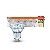 Osram LED Base PAR16 Reflektorlampe, Sockel: GU10, Warm White, 2700 K, 4.3 W, Ersatz für 50-W