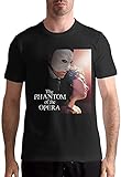 Das Phantom der Oper Komfortable Herren Tops Kurzarm T-Shirt Schwarz T-Shirt Black L