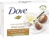 Dove Waschstück Beauty Cream Bar mit Sheabutter , Vanille und ¼ Feuchtigkeitscreme und milden Reinigungssubstanzen für die tägliche Anwendung, 1er Pack(1 x 100 g)