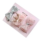 VICASKY 3 Teiliges Haarband Set Für Kleinkinder Pfirsichfarben Schleifen Und Kronen Design Ideales Kopfschmuck Accessoire Für Babys Ab 18 Monaten Perfekt Für Besondere Anlässe U