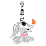 GNOCE 925 Sterling Silber Zero Hund Charms Anhänger Geister Hund mit Laterne Nase Charm Perle Passt Alle Armbänder und Halsketten Geschenk für Halloween