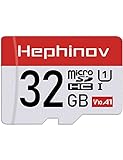 Hephinov Micro SD Karte bis zu 90MB/s(R), 32G MicroSDHC Speicherkarte + SD Adapter mit A1, V10, U1, C10, Full HD Memory Card für Smartphone, Switch, Tablet, Action-Kamera, Drohne und Notebook