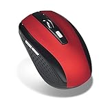 YueLove Funkmaus Drahtlose Maus Wireless Touch Mouse 2,4 GHz Drahtlose Desktop Computer Notebook Gaming Gaming-Maus USB-Empfänger Pro Gamer Für PC Laptop Desktop (rot, 10x6x3.5cm)
