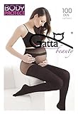 Gatta Body Protect 100den – Strumpfhose für Schwangere mit speziellen Höschenteil weich sehr elastisch matt - Größe 4-L - Nero-schwarz