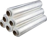 V1 TRADE Stretchfolie 500mm Transparent Strechfolienrolle - 6 Wickelfolie - Handstretchfolie 285m/50cm Verpackungsmaterial - Verpackungsfolie - Folie Für Möbel - Folien Für Umzug - Umzug