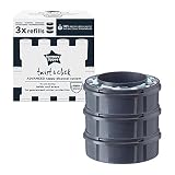 Tommee Tippee Windeleimer Nachfüllkassetten für Twist & Click, nachhaltiger antibakterieller GREENFILM, 3er Pack