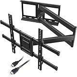 BONTEC TV Wandhalterung mit 1040 mm Extra Langem Gelenkarm für 32-75 Zoll LCD/LED/OLED Flachbildschirme bis 60 kg, Neigbar, Schwenk- und Drehbar, Fernseher Halterung, Max. VESA 600 x 400