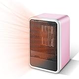 Raum-Heizlüfter Elektrische PTC-Keramikheizung Kleines Schlafzimmer für Zuhause mit leisem Überhitzungsschutz, Pink