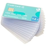 valonic Karten Schutzhülle - 12 Stück, Plastikhüllen, matt transparent - Kartenhülle für Kreditkarten und EC Karten, Kreditkartenetui, ec-Karten-schutzhülle für Geldkarten