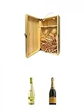 1a Whisky Holzbox für 2 Flaschen mit Hakenverschluss + Feinkost Käfer Hugo 0,75 Liter + Valdo Marca Oro di Valdobbiadene Italien 0,75 Liter