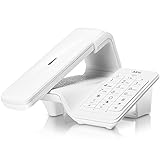 AEG Lloyd Combo 15 - Schnurloses 1.6' Design DECT-Telefon mit Freisprecheinrichtung, Anruf Blocker und Anrufbeantworter in Basis, Weiß