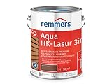 Remmers Aqua HK-Lasur 3in1 nussbaum, matt, 5 Liter, Holzlasur, Premium Holzlasur außen, 3fach Holzschutz mit Imprägnierung + Grundierung + Lasur