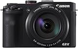 Canon PowerShot G3 X Digitalkamera - mit Ultra-Weitwinkelobjektiv (20,2 MP, 25-fach optischer Zoom, 8cm (3,15 Zoll) LCD-Touchscreen, klappbar, CMOS-Sensor, DIGIC6, WLAN) Kompakt, schwarz