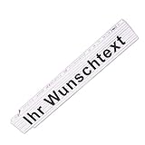 Zollstock mit Wunsch-Text |Glieder-Maßstab personalisiert | Meterstab individuell bedruckt