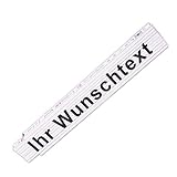 Zollstock mit Wunsch-Text |Glieder-Maßstab personalisiert | Meterstab individuell einseitig bedruck