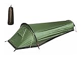 0.78kg Leicht Zelt Campingzelt Ultraleichtes-1 Mann Minipack Armee Grün 220X（50/90/50） X50CM für Wandern Bergsteigen Backpacking Outdoor Camping Klettern Reisen W