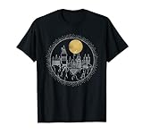 Harry Potter Hogwarts Full Moon Line Art T-Shirt