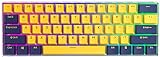 61 mechanische Mini-Tastatur, BOYI Mini RGB PBT Keycap Cherry MX Switch 60% kompakte RGB mechanische Gaming-Tastatur (Cherry MX Brown Switch, BOYI Bee Color)