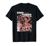 Attack on Titan Eren Yeager Japanese Manga Collage Portrait T-Shirt