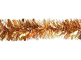 Creativery Weihnachtsgirlande Lametta 8cm x 2m Weihnachtsbaum Baumgirlande orange Gold