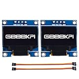 GeeekPi 2 Stück 2,4 cm OLED-Modul 12864 128 x 64 weiß SSD1306 Treiber IIC Serial Display Board Modul für Arduino, Raspberry Pi, Beagle Bone Black