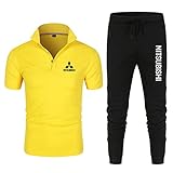 YJJGZJR Poloshirt für Männer und Frauen + Jogginghose für Mitsu-bishi Zweiteiliges T-Shirt Sportwear T-Shirt Jogginghose/G/S