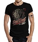 LOBO NEGRO Original Design T-Shirt für den aktiven Dart-Spieler: Dart Devil - Score 180-XL
