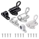 Iyowei 3 Stück Automatische Verriegelung Türriegel Zink Automatische Türriegel mit 12 Schrauben Spring Bounce Türschraube für Fenster Schuppen Tor Toilette Schlafzimmer (3 Farbe)