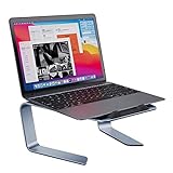 Amazon Marke - yeliot Laptop Ständer Aluminium Notebook Halter Ergonomisch PC Halterung Kompatibel mit Laptop(10'~15.6') MacBook, Dell, Lenovo, Samsung, Acer, Huawei MateBook,Dunkelgrau