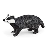 schleich 14842 Dachs, für Kinder ab 3+ Jahren, WILD LIFE - Spielfigur, Schw